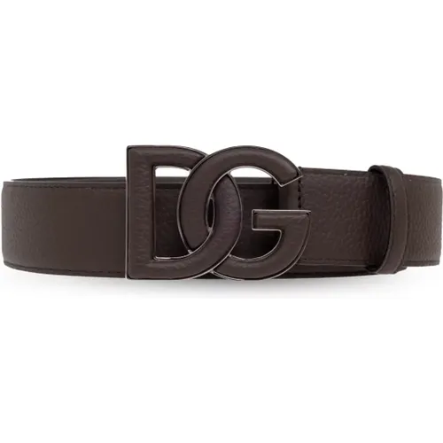 Belts, male, , Size: 100 CM Leather belt - Dolce & Gabbana - Modalova