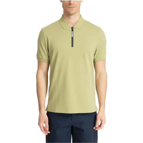 Einfarbiges Polo Shirt mit Reißverschluss und Logo-Details , Herren, Größe: M - Michael Kors - Modalova