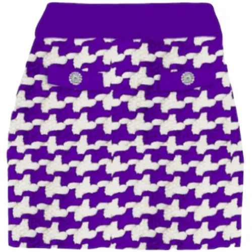 Short houndstooth skirt with matching top , female, Sizes: M - MC2 Saint Barth - Modalova