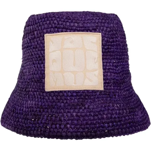 Raffia Hat with Logo Embroidery , unisex, Sizes: 58 CM - Jacquemus - Modalova