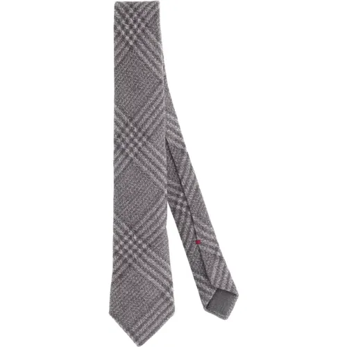 Ties, male, , Size: ONE SIZE Wool Prince of Wales Tie - BRUNELLO CUCINELLI - Modalova