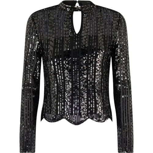 Blouses, female, , Size: 2XS Sequin Blouse Night of Light - Twinset - Modalova