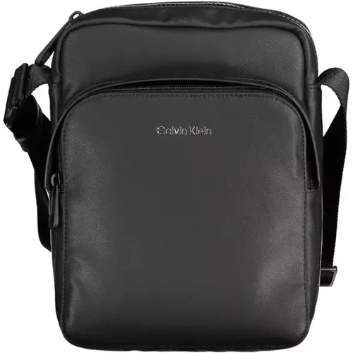 Schwarze Polyester-Schultertasche mit Verstellbarem Riemen - Calvin Klein - Modalova