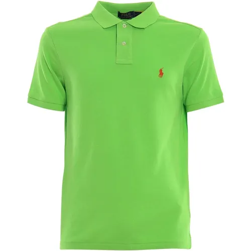 Polo Shirt - Kiwi Grün - 100% Baumwolle - Regular Fit - Ralph Lauren - Modalova