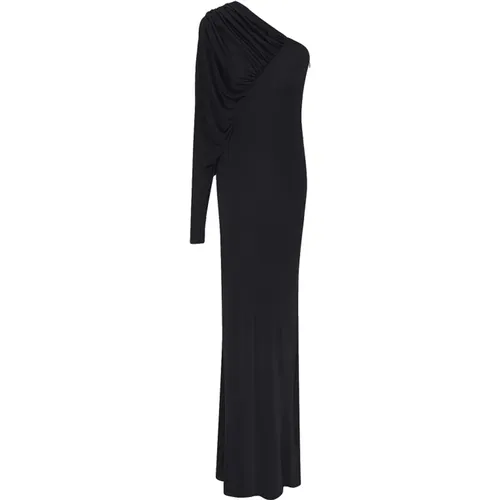 Elegant Draped Maxi Dress , female, Sizes: L - Saint Laurent - Modalova