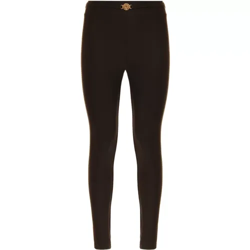 Schwarze Logo-Plaque Leggings - Just Cavalli - Modalova