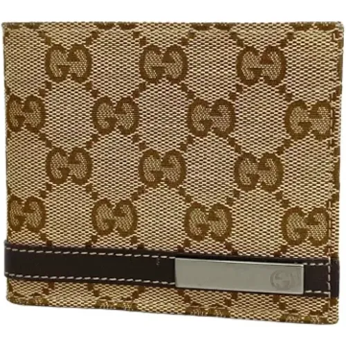 Pre-owned Wallets, female, , Size: ONE SIZE Pre-owned Canvas wallets - Gucci Vintage - Modalova