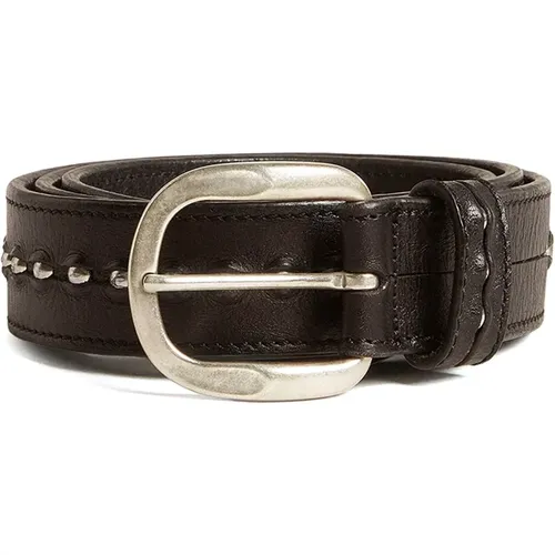 Studded Leather Belt , female, Sizes: 80 CM - Golden Goose - Modalova