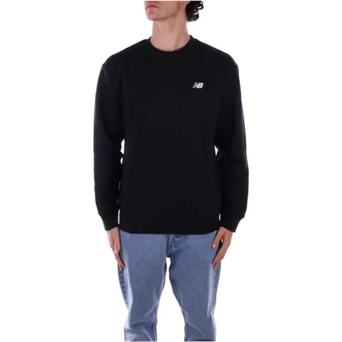 Schwarzer Logo Front Pullover , Herren, Größe: S - New Balance - Modalova