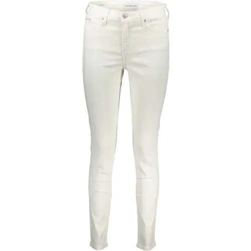 Weiße Skinny Denim Jeans mit Logo , Damen, Größe: W29 - Calvin Klein - Modalova