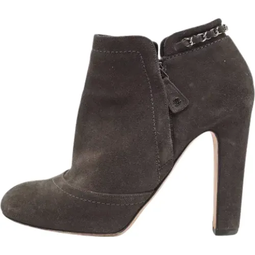 Pre-owned Suede boots , female, Sizes: 6 1/2 UK - Chanel Vintage - Modalova