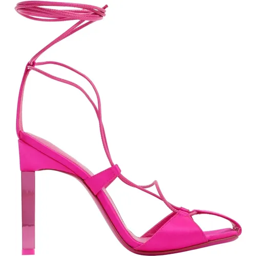 Adele Lace-Up Pump in Fuchsia , Damen, Größe: 37 1/2 EU - The Attico - Modalova