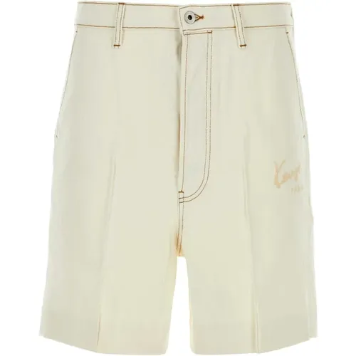 Ivory Denim Bermuda Shorts , Herren, Größe: W30 - Kenzo - Modalova