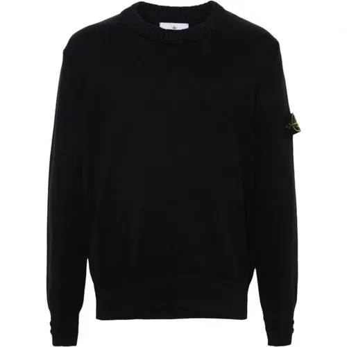 Blaues Sweatshirt Aw24 Herrenmode - Stone Island - Modalova