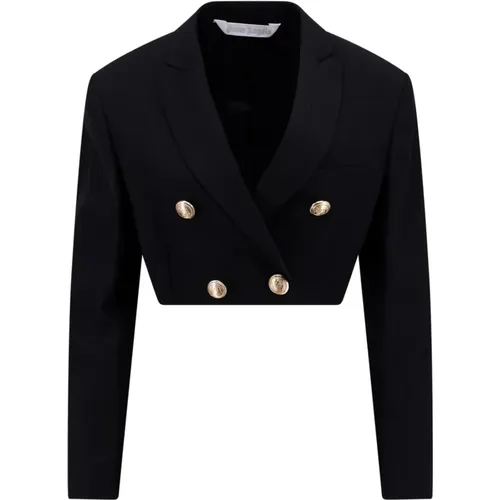 Blazers, female, , Size: 2XS Double-Breasted Blazer, Aw23 - Palm Angels - Modalova