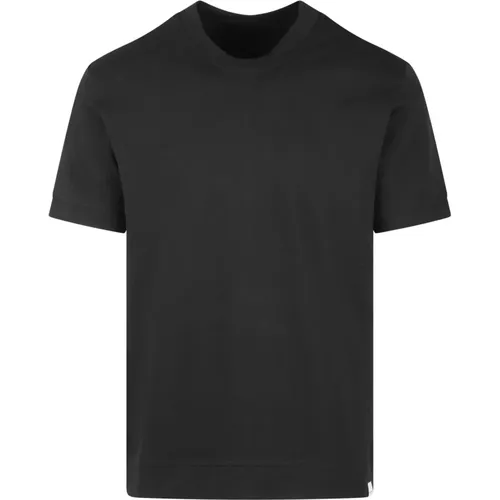 Baumwoll-Jersey Rundhals T-Shirt Fw24 , Herren, Größe: S - Paolo Pecora - Modalova