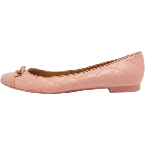 Pre-owned Flats, female, , Size: 10 US Pre-owned Leather flats - Salvatore Ferragamo Pre-owned - Modalova