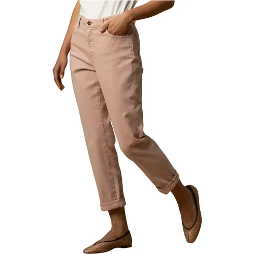 Slim-fit Trousers, female, , Size: 2XL Chic Jean Style Ankle Trousers - Kocca - Modalova