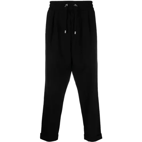 Low crotch elastic belted pant , male, Sizes: XL, 2XL, S, L - Balmain - Modalova