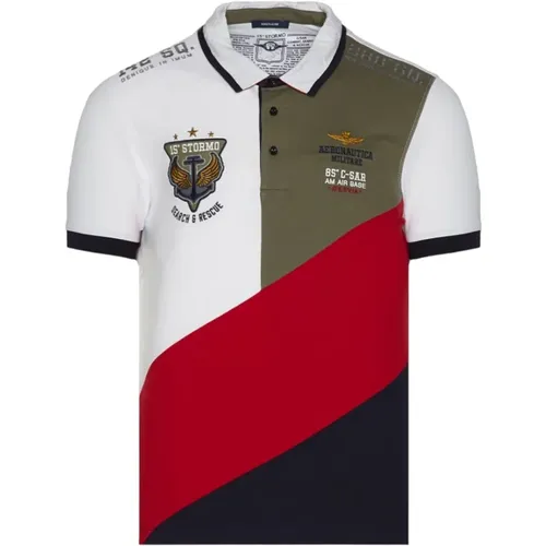 Polo Shirts, male, , Size: 2XL Short Sleeve Polo Shirt - aeronautica militare - Modalova