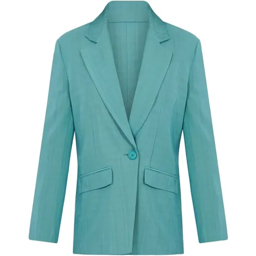 Grüne Gepanzerte Jacke , Damen, Größe: XS - Semicouture - Modalova