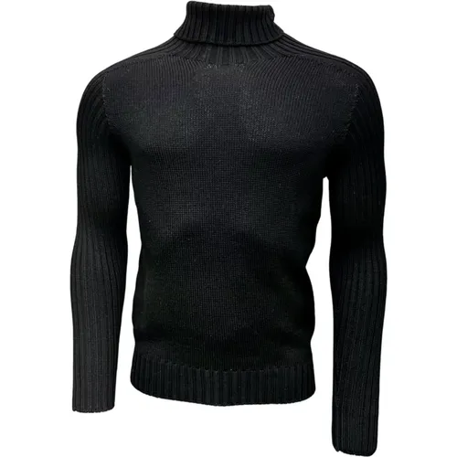 Turtlenecks, male, , Size: 2XL Rainwool Rollneck Sweater - Gran Sasso - Modalova