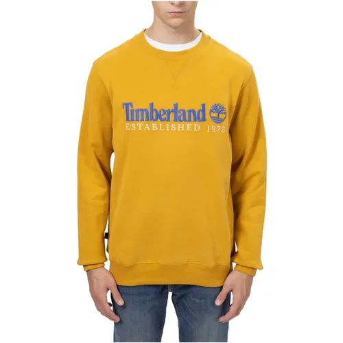 Gelber Etablierter Herren-Sweatshirt , Herren, Größe: L - Timberland - Modalova