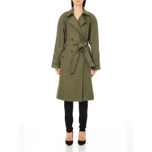 Grüner Trenchcoat für Frauen , Damen, Größe: M - Liu Jo - Modalova