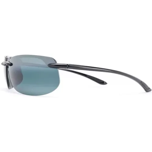 Schwarze Sonnenbrille mit Original-Etui , Herren, Größe: 70 MM - Maui Jim - Modalova