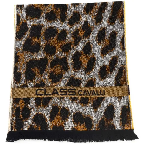 Winter Scarves, male, , Size: ONE SIZE Animalier Pattern Scarf Accessories - Cavalli Class - Modalova