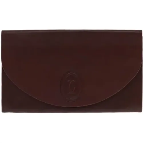 Pre-owned Clutches, female, , Size: ONE SIZE Pre-owned Leather clutches - Cartier Vintage - Modalova