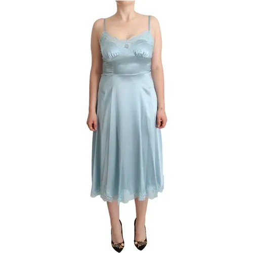 Elegantes Midi-Kleid mit Spitze - Dolce & Gabbana - Modalova