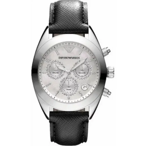 Stilvolle Damen Quarzuhr Silber - Emporio Armani - Modalova