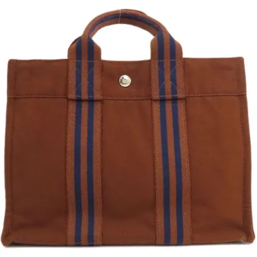 Pre-owned Tote Bags, female, , Size: ONE SIZE Pre-owned Canvas handbags - Hermès Vintage - Modalova