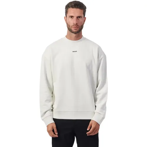 Weiße Crewneck Baumwollpullover , Herren, Größe: 2XL - Hugo Boss - Modalova