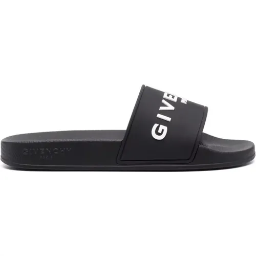 Sliders, male, , Size: 13 US Logo Slides with Moulded Footbed - Givenchy - Modalova