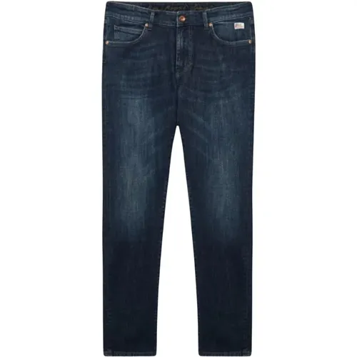 Straight Jeans, male, , Size: W30 Slim Fit Denim Jeans - Roy Roger's - Modalova