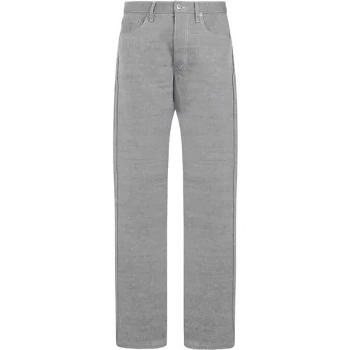 Graue Baumwoll-Straight-Jeans , Herren, Größe: W32 - Maison Margiela - Modalova