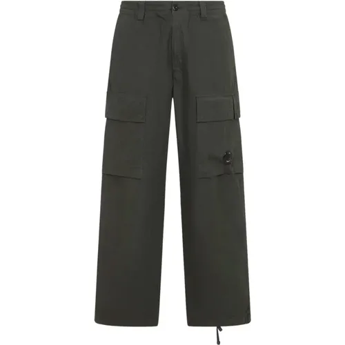 Straight Trousers, male, , Size: L Green Trousers for Men Aw25 - C.P. Company - Modalova