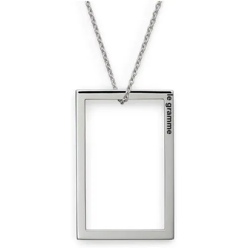 Necklaces, unisex, , Size: ONE SIZE Rectangle necklace crafted in France - Le Gramme - Modalova