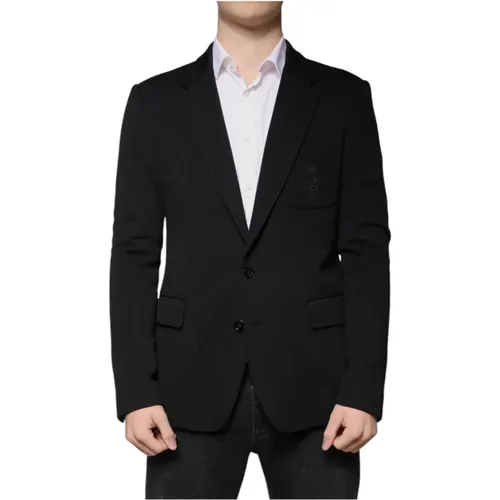 Blazers, male, , Size: S Wool Slim Fit Blazer - Dolce & Gabbana - Modalova