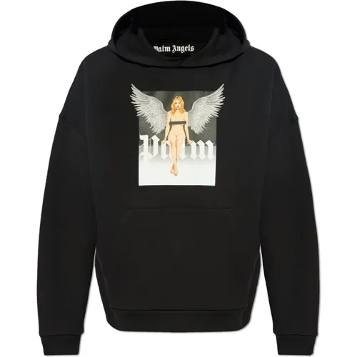 Hoodies, male, , Size: M Oversize sweatshirt - Palm Angels - Modalova