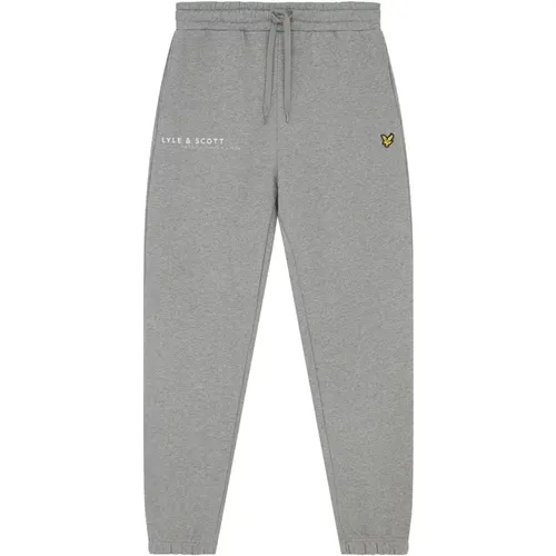 Schmale Sweatpant mit Koordiniertem Druck , Herren, Größe: XS - Lyle & Scott - Modalova