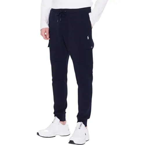 Sweatpants, male, , Size: M Navy Cotton Jogging Pants Regular Fit - Polo Ralph Lauren - Modalova