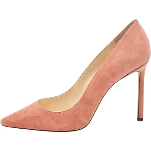 Pre-owned Pumps, female, , Size: 10 US Pre-owned Suede heels - Jimmy Choo Pre-owned - Modalova