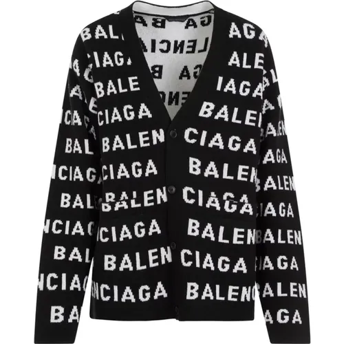 Logo Cardigan Sweater , female, Sizes: M, S - Balenciaga - Modalova