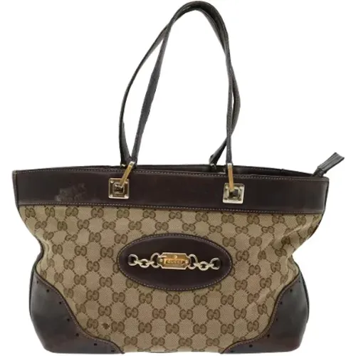 Pre-owned Tote Bags, female, , Size: ONE SIZE Pre-owned Canvas totes - Gucci Vintage - Modalova