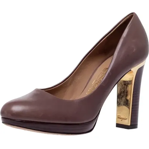 Pre-owned Pumps, female, , Size: 5 1/2 US Pre-owned Leather heels - Salvatore Ferragamo Pre-owned - Modalova