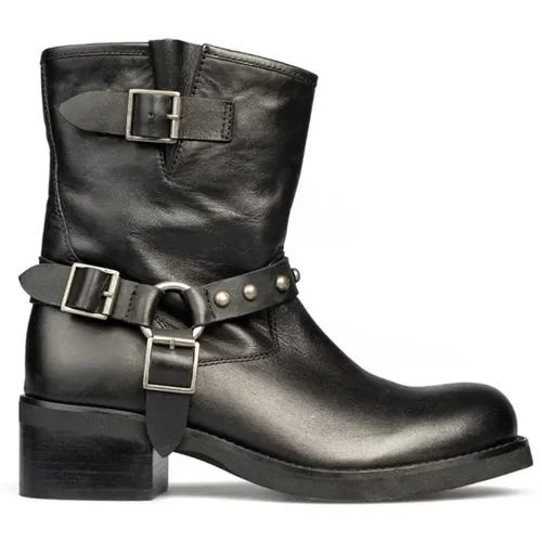 Leather Boots , female, Sizes: 4 UK, 7 UK, 3 UK, 5 UK - Emanuelle Vee - Modalova