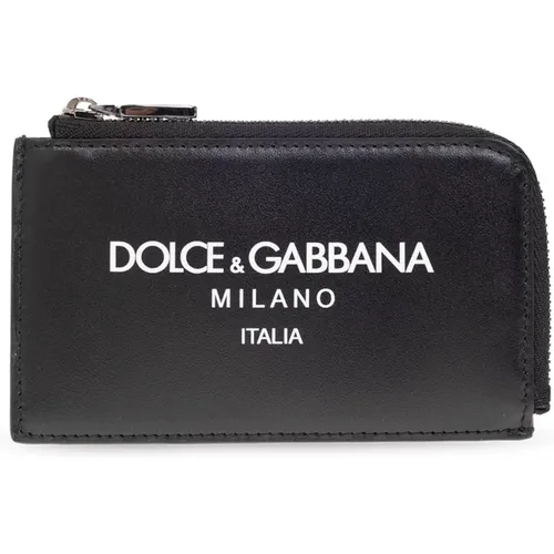 Card holder with logo , male, Sizes: ONE SIZE - Dolce & Gabbana - Modalova